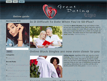 Tablet Screenshot of great-dating-tips.com